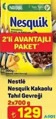 NESTLE NESQUİK KAKAOLU TAHIL GEVREĞİ 2X700 G